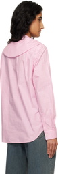 Comme des Garçons Girl Pink & White Cotton Poplin Gingham Check Shirt