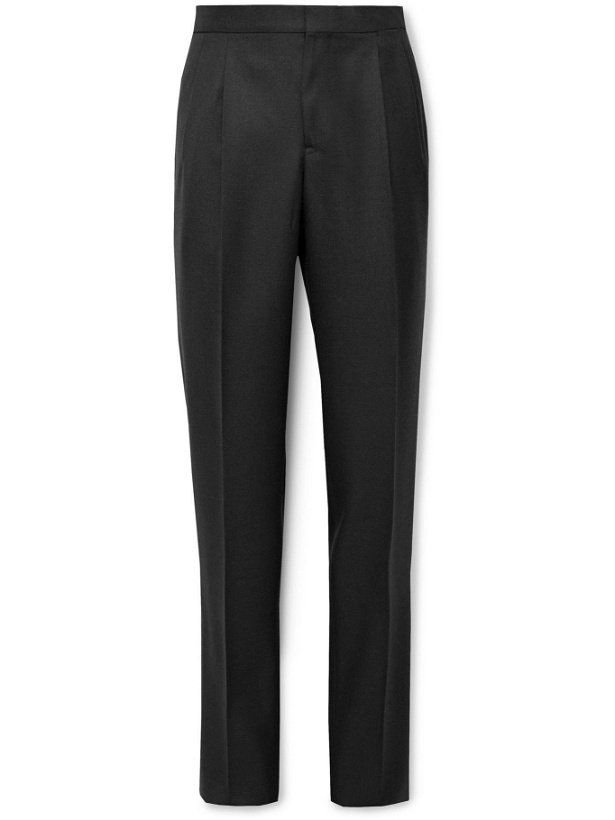 Photo: Caruso - Tapered Pleated Wool Trousers - Black