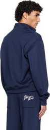 Balmain Navy Printed Signature Track Jacket
