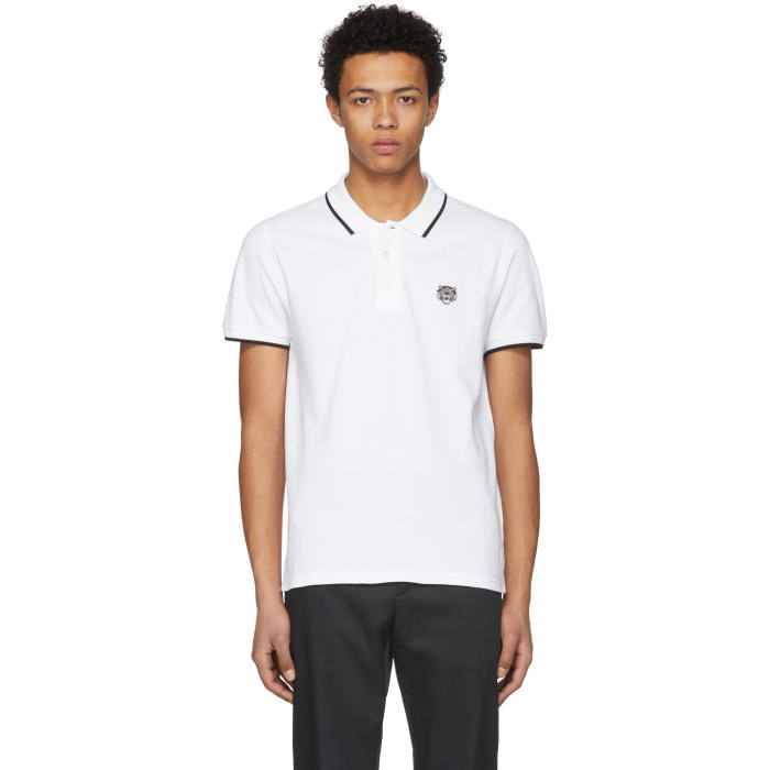 Photo: Kenzo White Tiger Crest Polo 