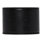 Balenciaga Black Leather Cycle Bracelet