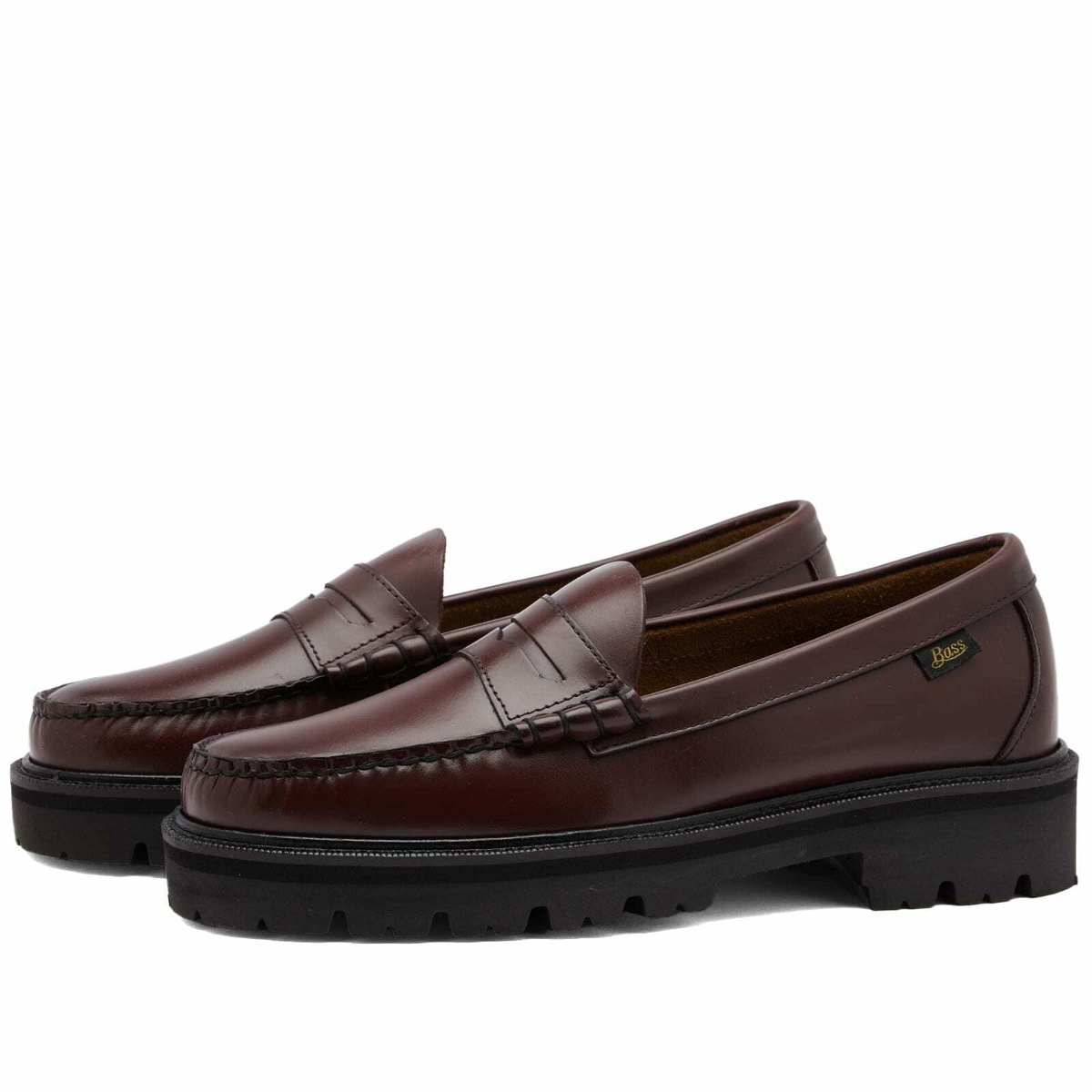 Bass Weejuns Men's Larson Superlug Loafer in Wine Leather Bass Weejuns