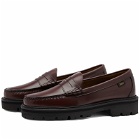 Bass Weejuns Men's Larson Superlug Loafer in Wine Leather