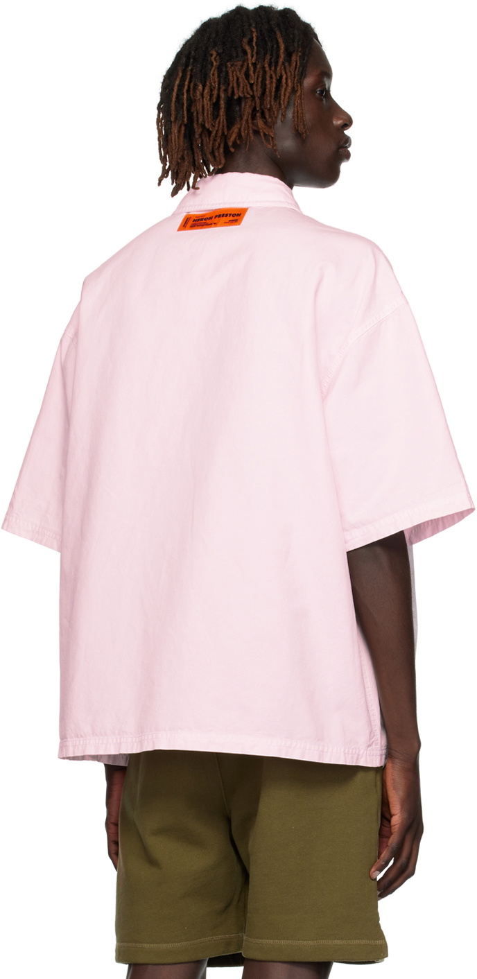 Heron Preston Pink Zip Polo