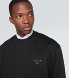 Prada Logo cotton-blend sweatshirt