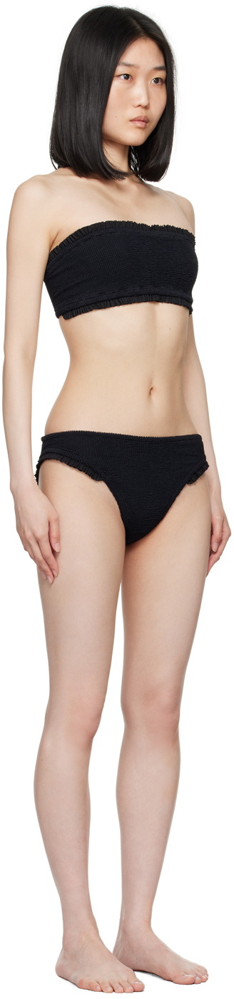 Hunza G Black Tracey Frill Bikini Hunza G