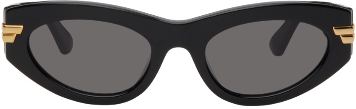 Photo: Bottega Veneta Black Classic Sunglasses