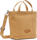 Maison Kitsuné Tan Fox Head Small Tote