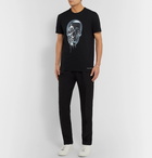 Alexander McQueen - Printed Cotton-Jersey T-Shirt - Black