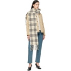 Burberry White & Black Small Check Scarf