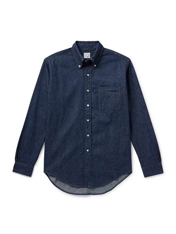Photo: OrSlow - Button-Down Collar Denim Shirt - Blue