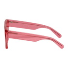 Stella McCartney Pink Oversized Flat Top Sunglasses