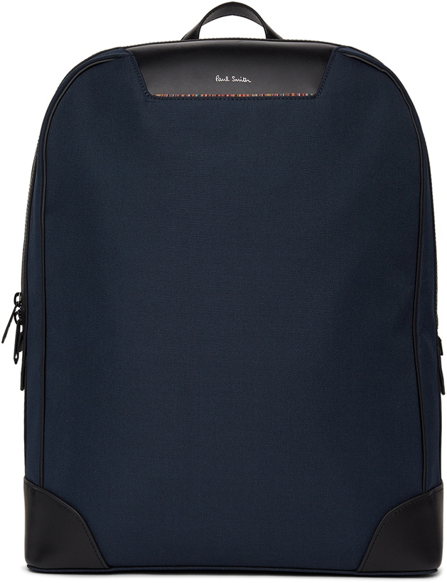 Photo: Paul Smith Navy Canvas Travel Backpack