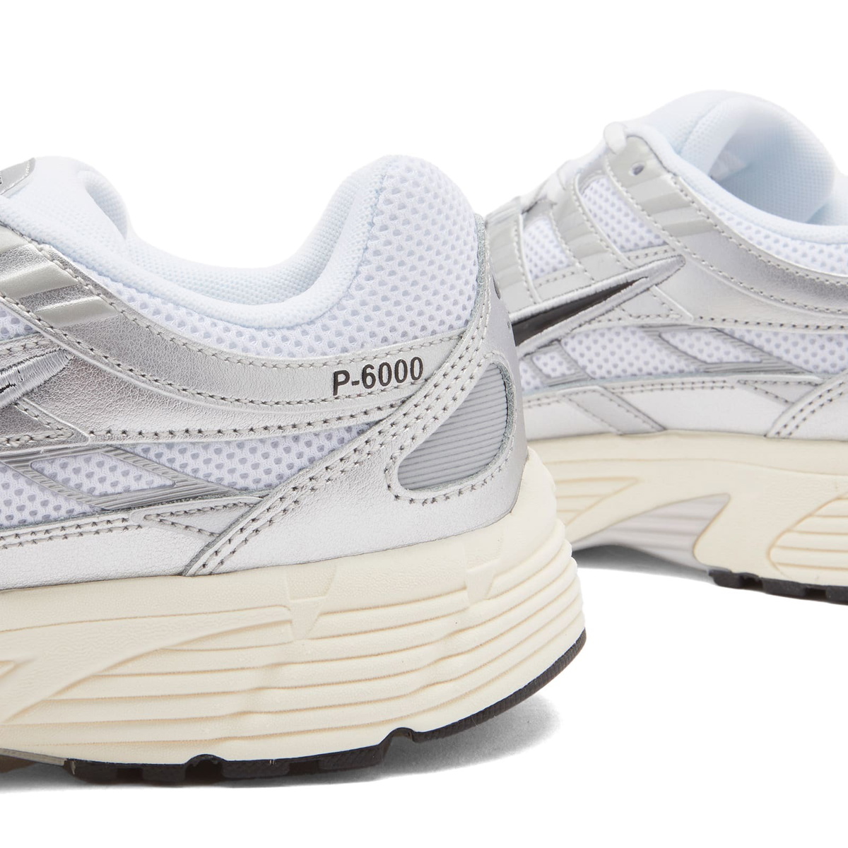Nike P-6000 Sneaker in White/Black/Silver