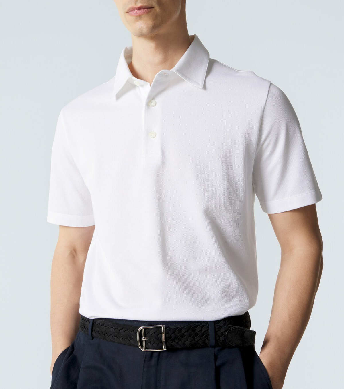 Brioni Cotton piqué polo shirt