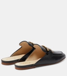 Tod's Logo leather slippers
