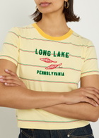 Bode Summertime Striped Cotton T-shirt Yellow