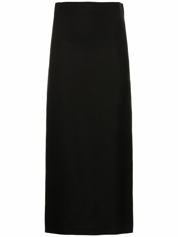 Photo: PHILOSOPHY DI LORENZO SERAFINI Linen Blend Side Split Long Skirt