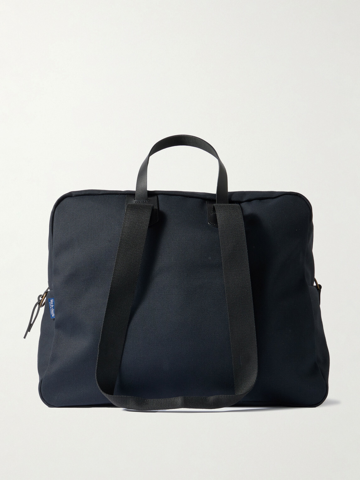 Bleu de Chauffe - Sac Voyage Leather-Trimmed Waxed Cotton-Canvas Weekend Bag - Black