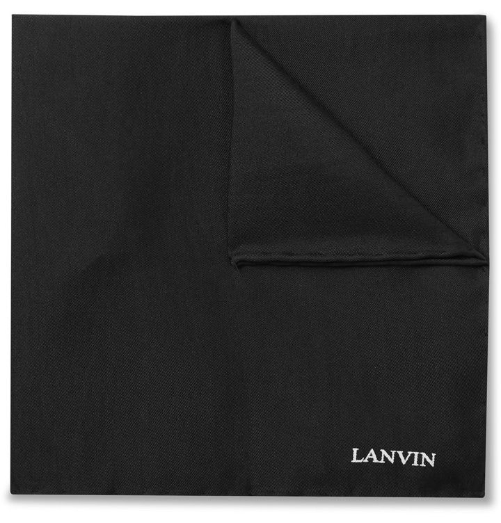 Photo: Lanvin - Silk-Twill Pocket Square - Black