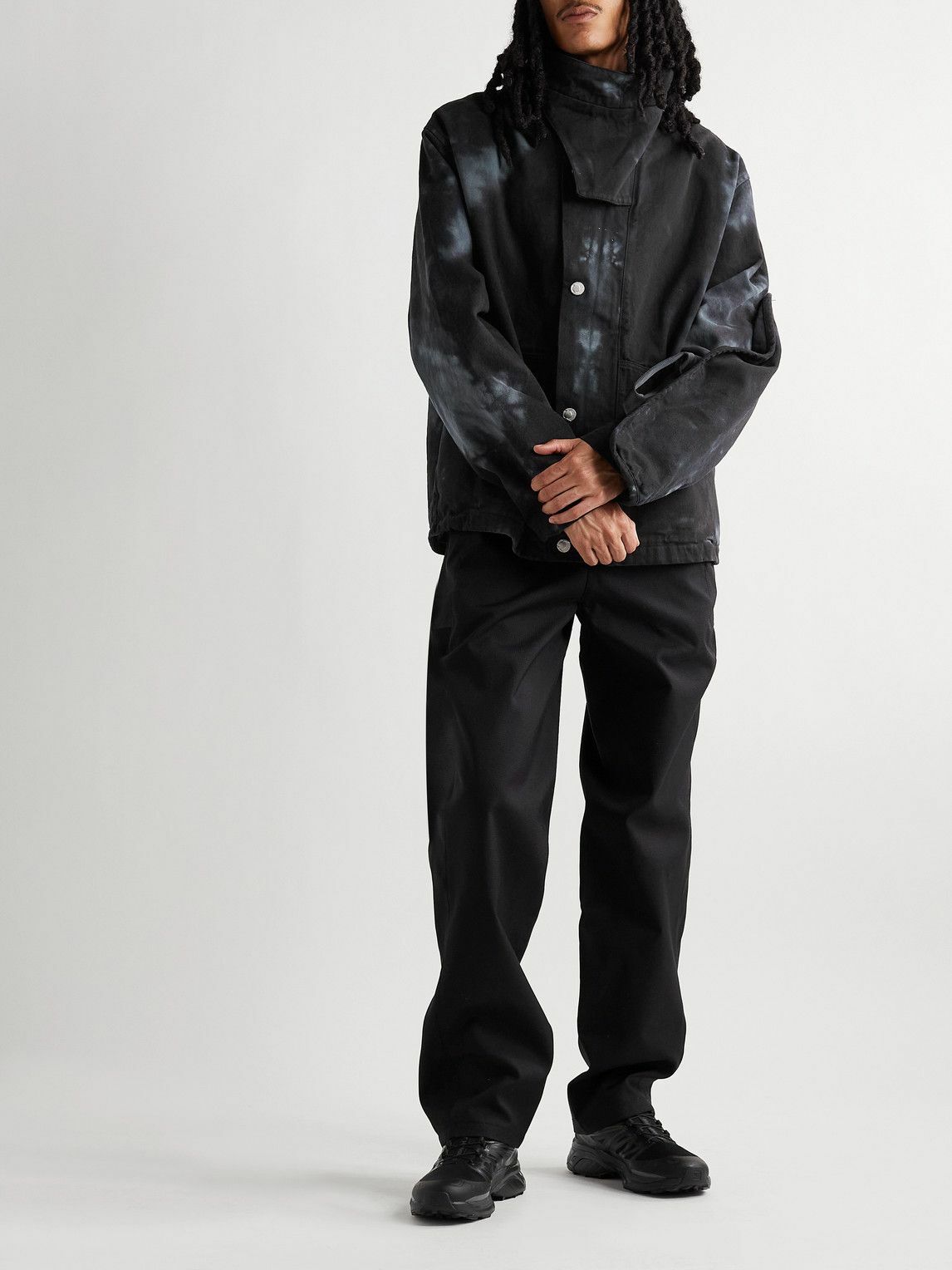 AFFIX - Corso Tie-Dyed Cotton-Twill Jacket - Black Affix