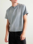 The Elder Statesman - Sunbleached Cotton and Cashmere-Blend Jersey T-Shirt - Blue