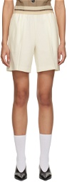Helmut Lang Off-White Pull On Shorts