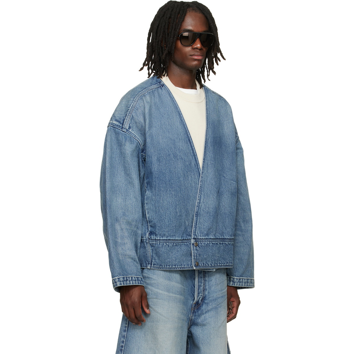Fear of God Indigo Lapelless Denim Jacket