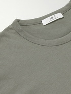 Mr P. - Embroidered Cotton-Jersey T-Shirt - Gray