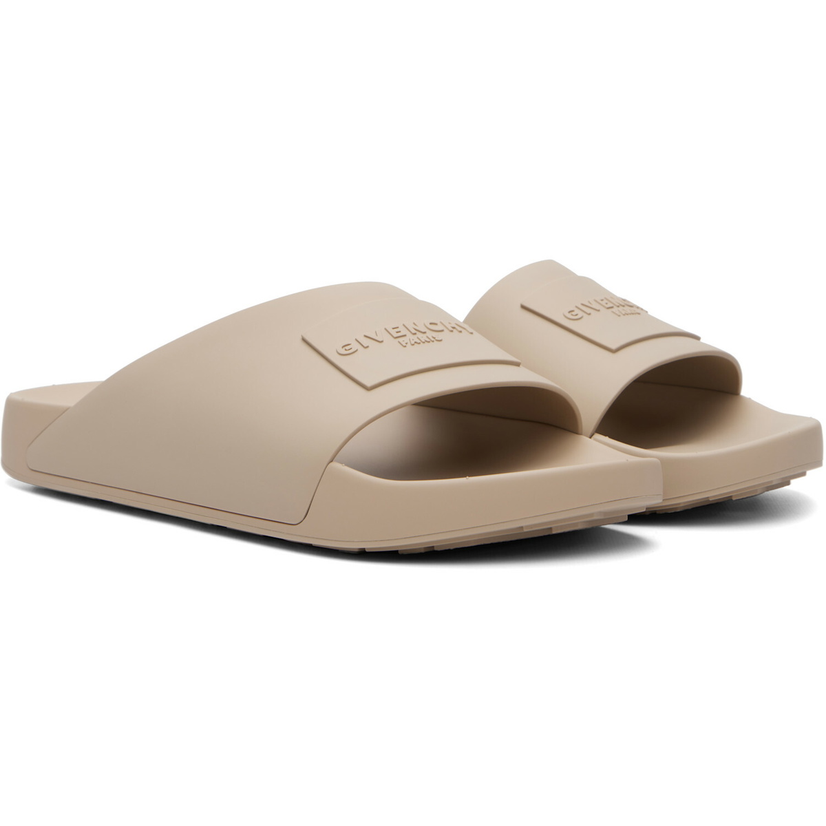 Givenchy Beige Label Slide Sandals