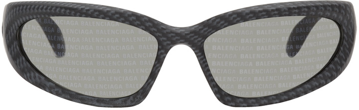 Photo: Balenciaga Black Swift Oval Sunglasses