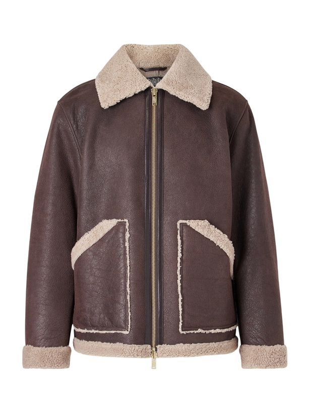 Photo: Baracuta - Shearling Aviator Jacket - Brown