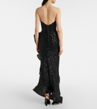Maticevski Thistle Wave ruffled sequined gown