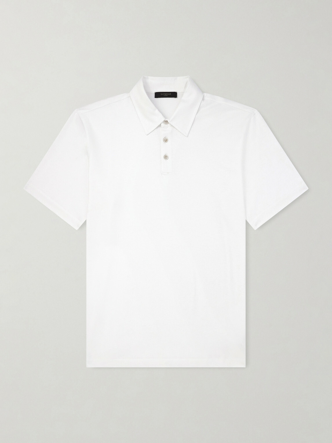 Slowear - Cotton and Silk-Blend Jersey Polo Shirt - White