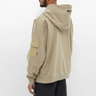 Neighborhood Men's Solid Pocket Sleeve Hoody in Beige