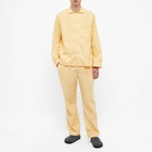 Tekla Fabrics Men's Flannel Sleep Shirt in Gentle Yellow