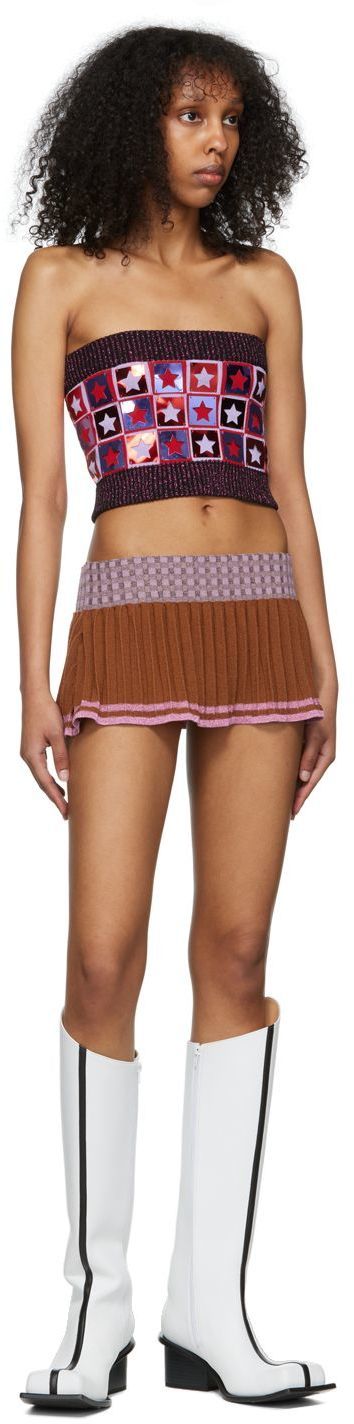 ANDREJ GRONAU SSENSE Exclusive Brown Mini Skirt
