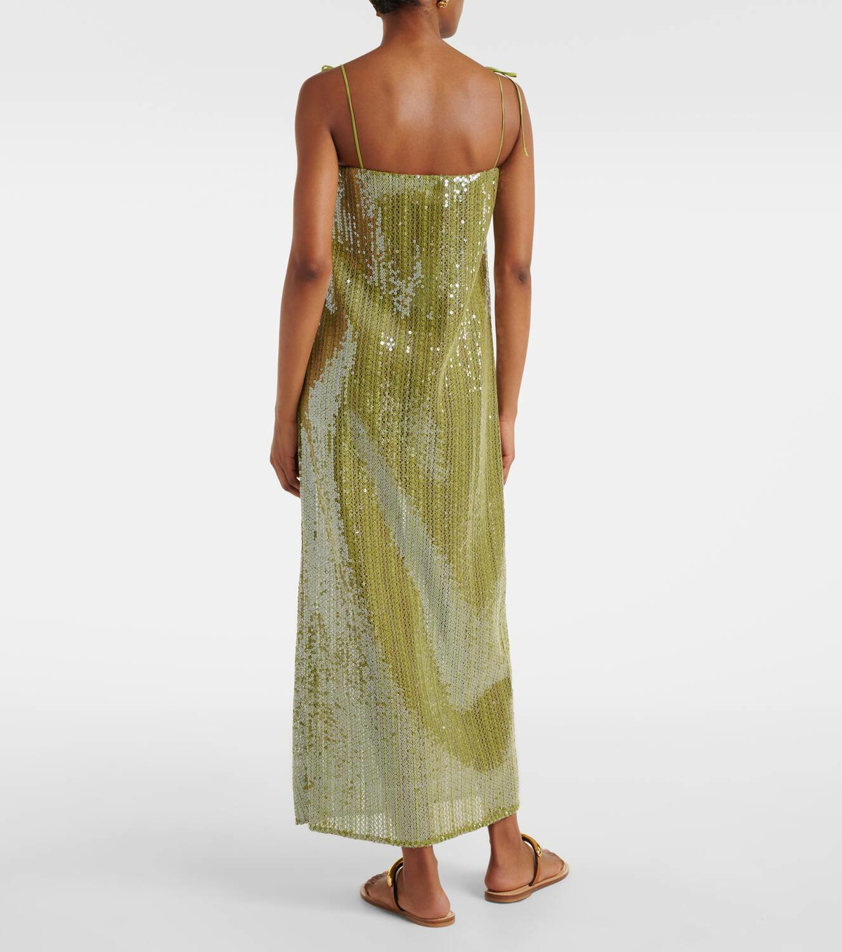 Adriana Degreas Solid Sequins midi dress