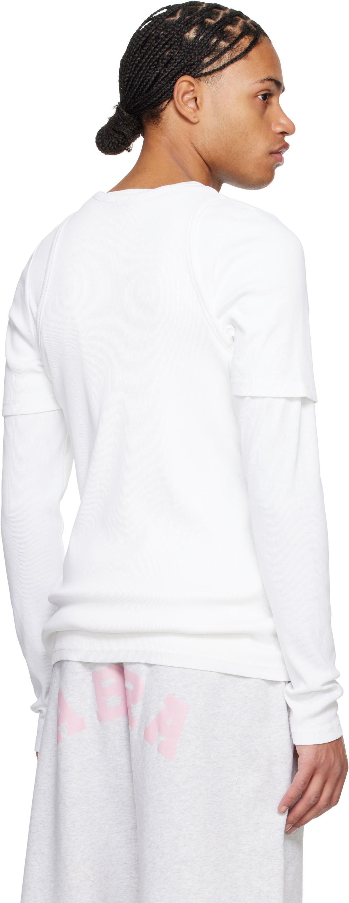 ABRA White Overlayered T-shirt