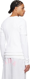 ABRA White Overlayered T-shirt