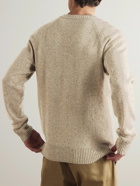 Norse Projects - Fridolf Logo-Intarsia Donegal Wool Sweater - Neutrals