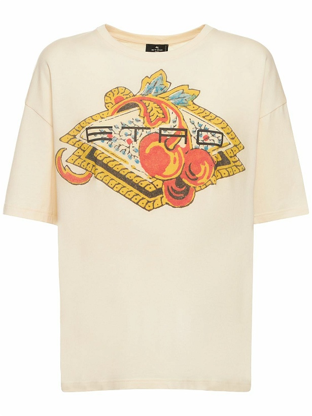 Photo: ETRO - Printed Cotton Jersey Over T-shirt