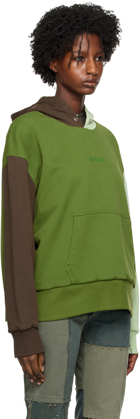 (di)vision Green Colorblocked Hoodie