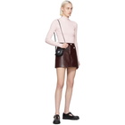 Courreges Burgundy Vinyl Miniskirt
