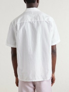 Canali - Camp-Collar Cotton and Linen-Blend Shirt - Neutrals