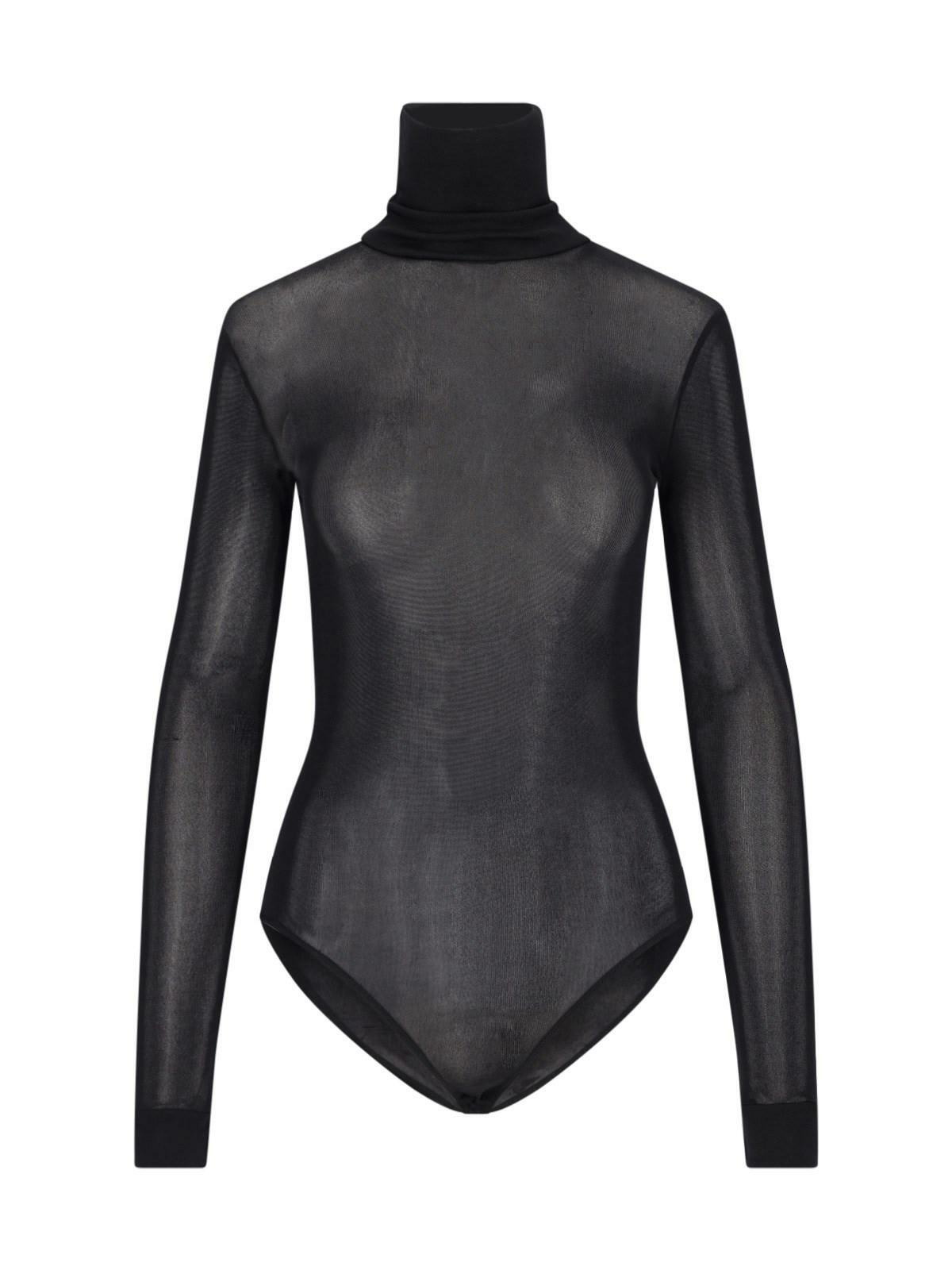 スリップ・インナー・キャミ MAISON MARGIELA BLACK BODYSUITS Stretch bodysuit in black - Maison Margiela | Mytheresa