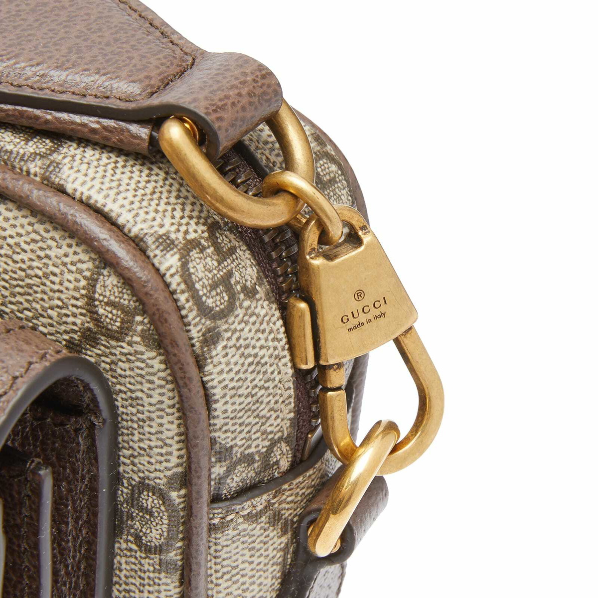 Gucci Men's GG Jacquard Mini Bag in Beige