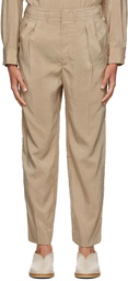 Lemaire SSENSE Exclusive Beige Dry Silk Trousers