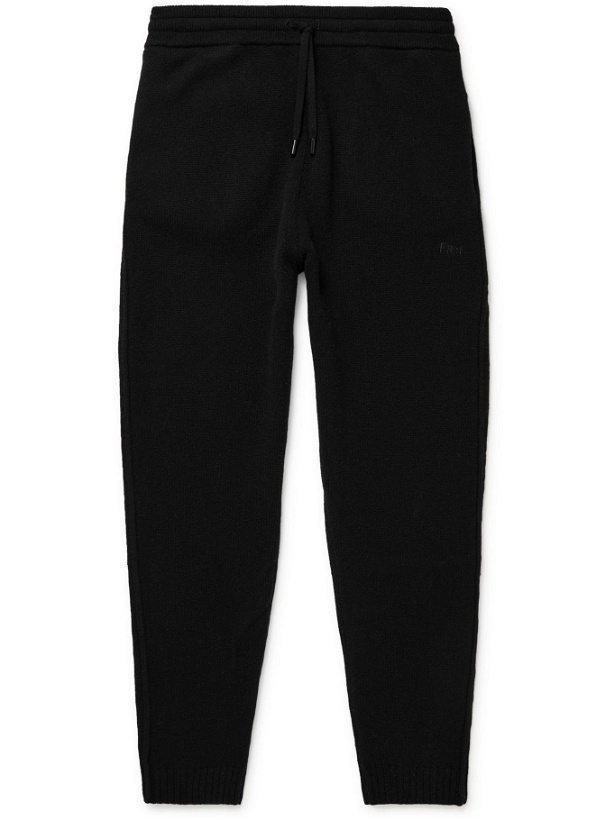 Photo: Frame - Slim-Fit Tapered Wool Sweatpants - Black