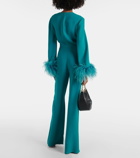 Valentino Cady Couture feather-trimmed jumpsuit